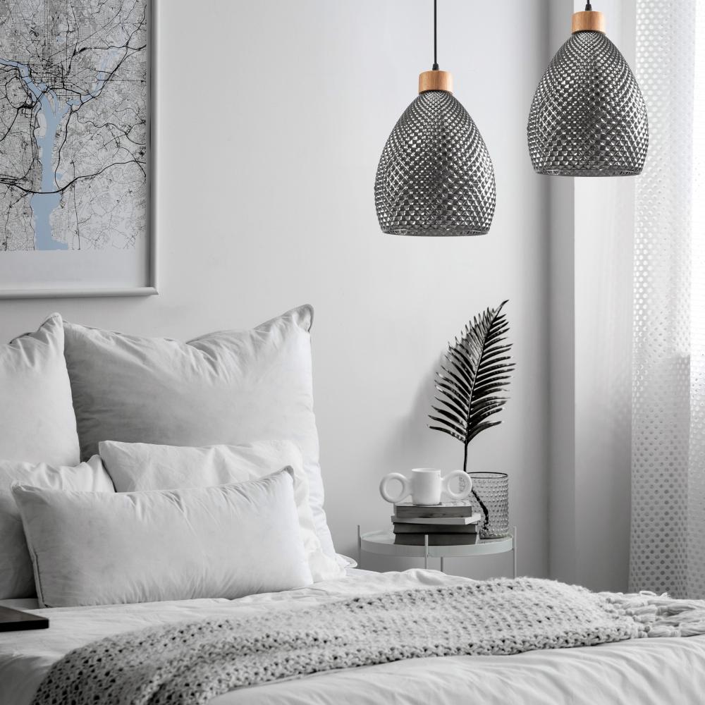 Retro glastaklampa APP897-1CP svart