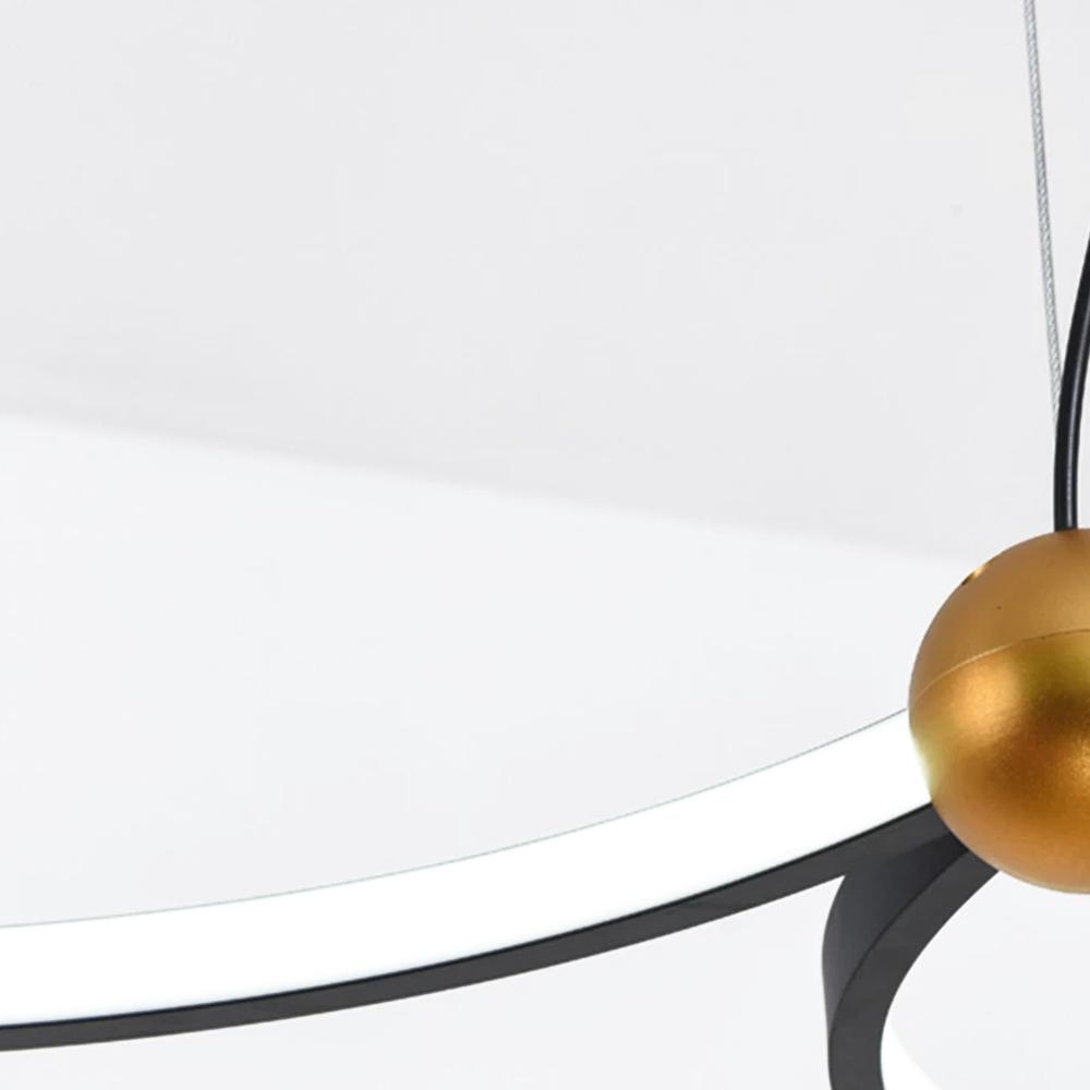Lampa Ring 3 LED + fjärrkontroll APP752-30-40-50 Svart