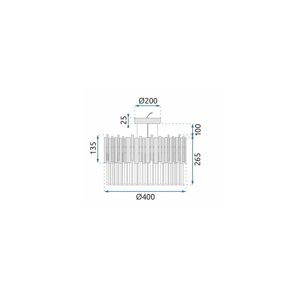 Krys­tall­takplafond APP1481-1C svart matt