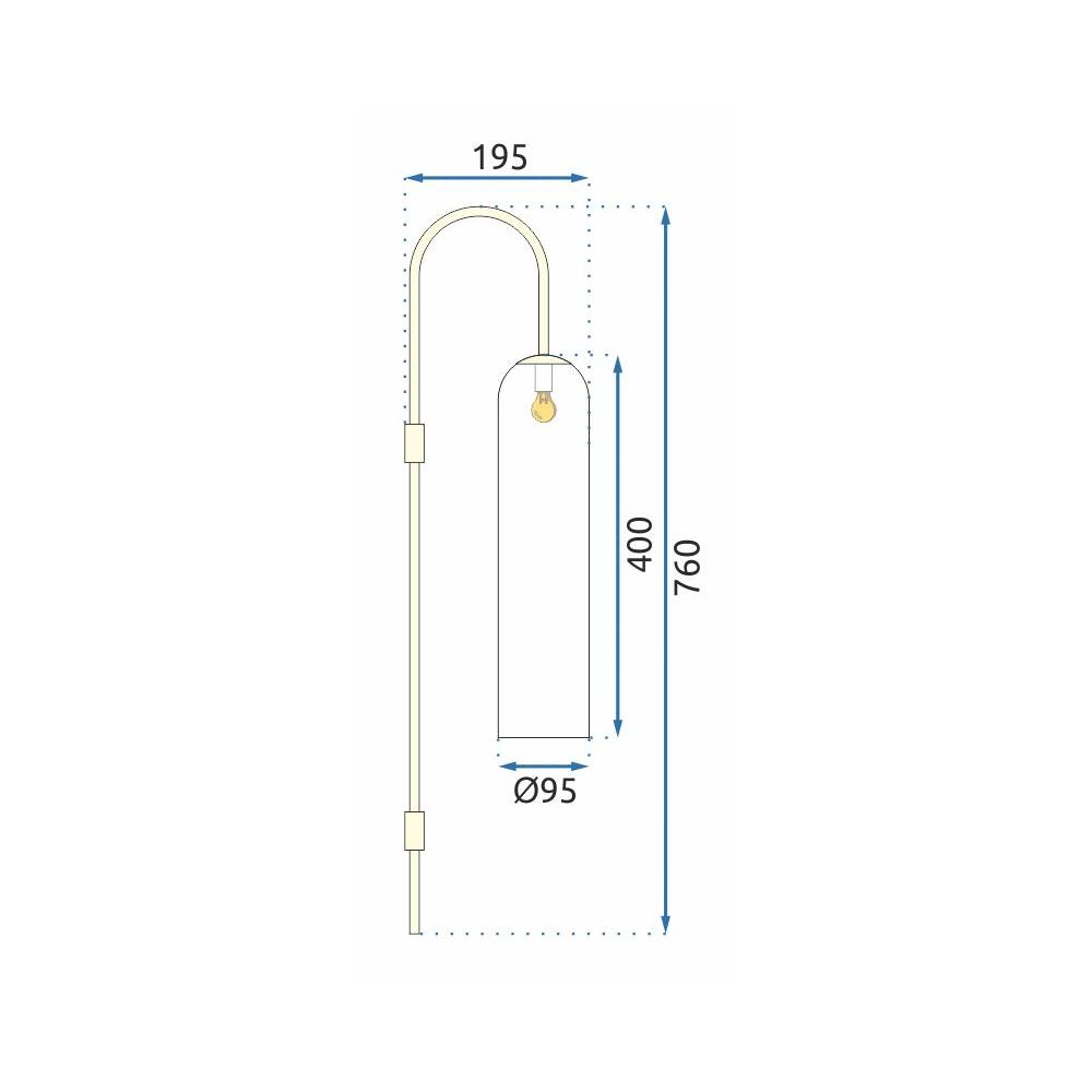Vägglampa Väggarmatur Glas APP664-1W Guld