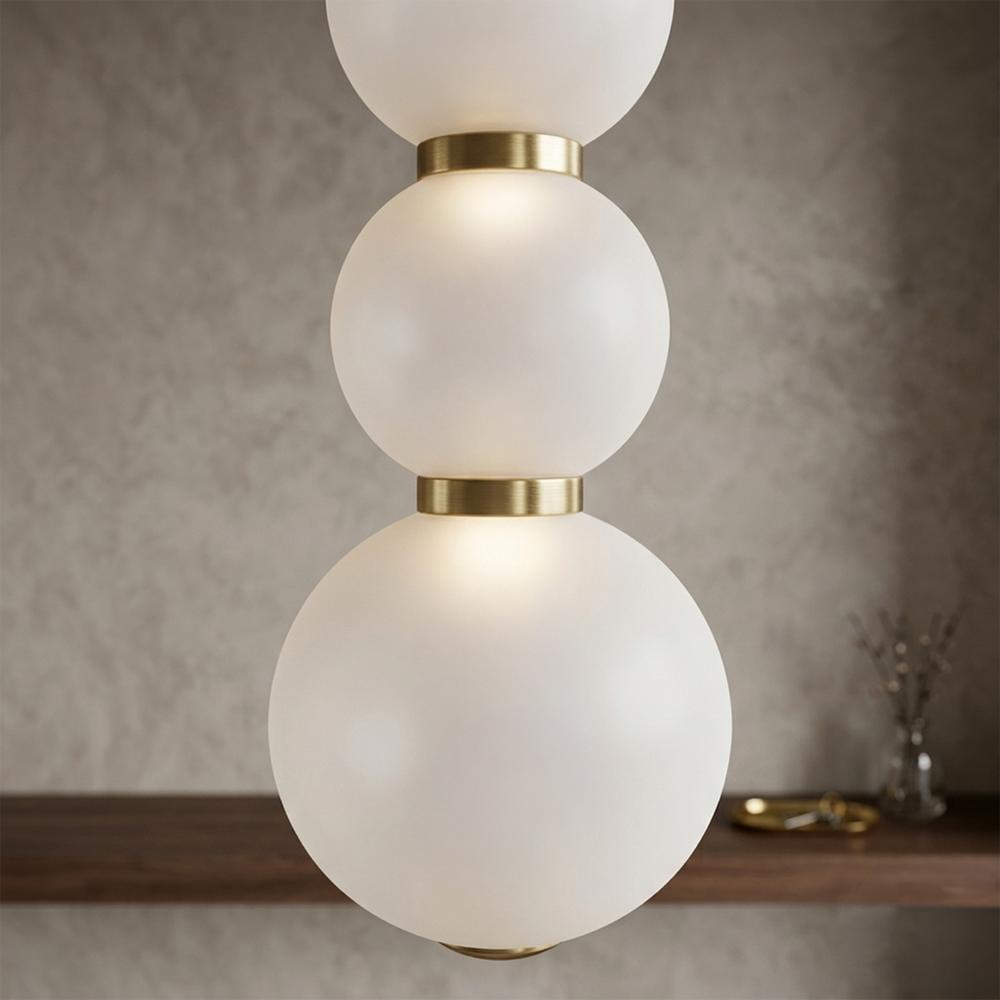 LED taklampa pendel LHJ114-4CP borstat guld
