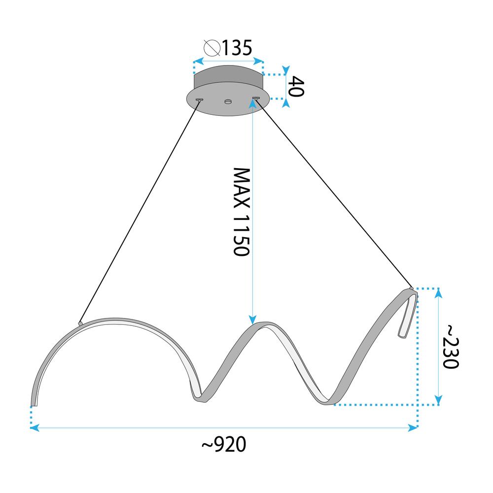 TAKLAMPA HÄNGENDE LED LHJ025-CP KROM