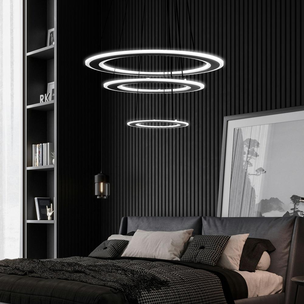 HÄNGANDE LED-LAMPA G040-3CP SVART