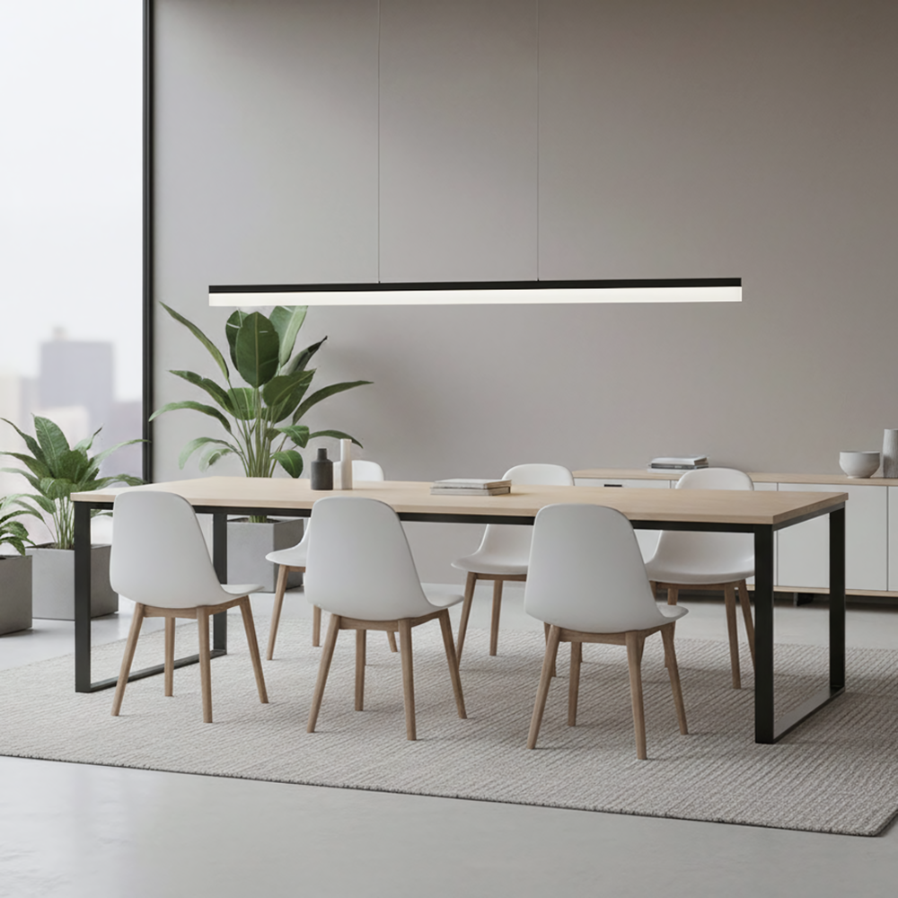 Hängande LED-lampa APP1695-CP 200 cm Svart