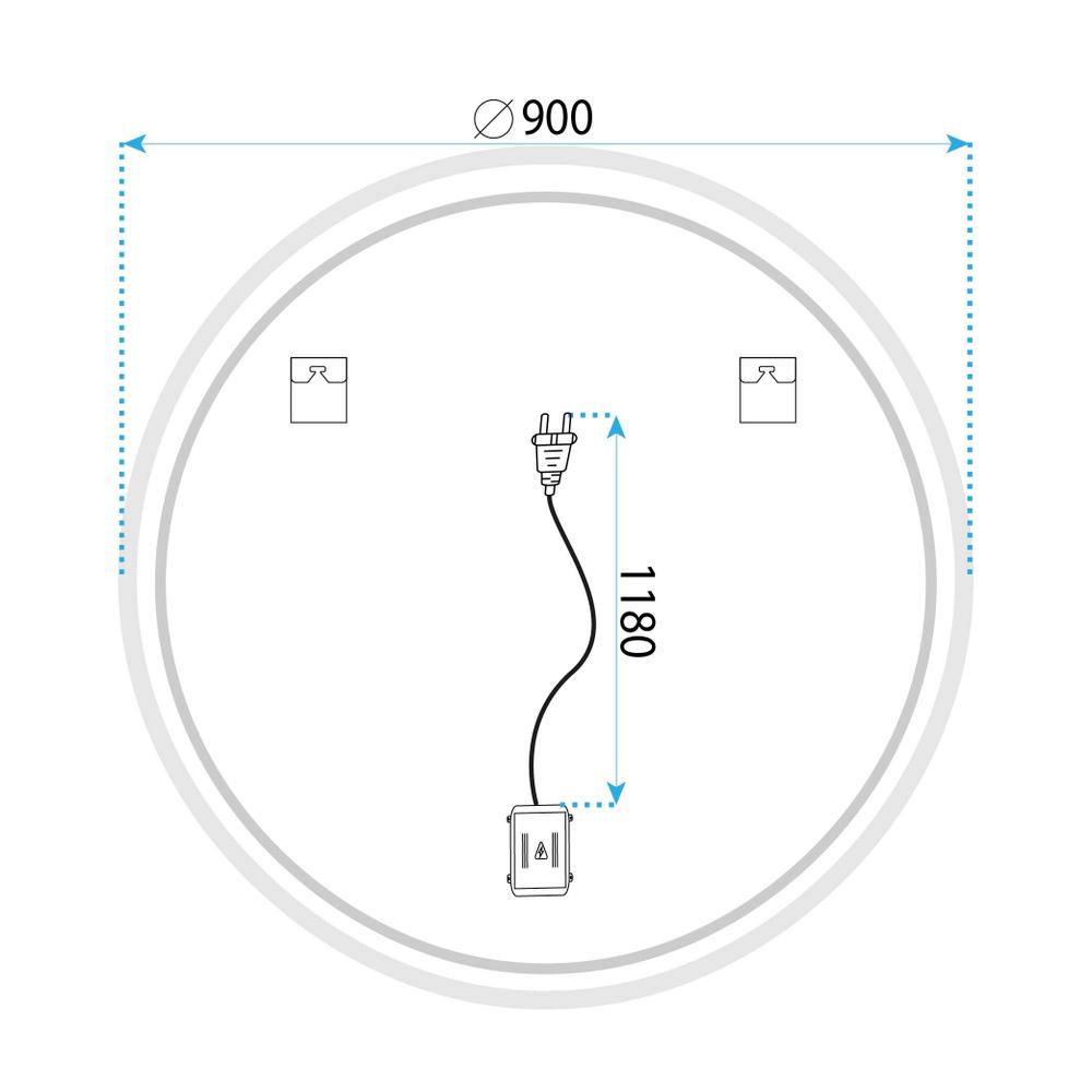 VÄGGSPEGEL LED 90 cm FFJ90