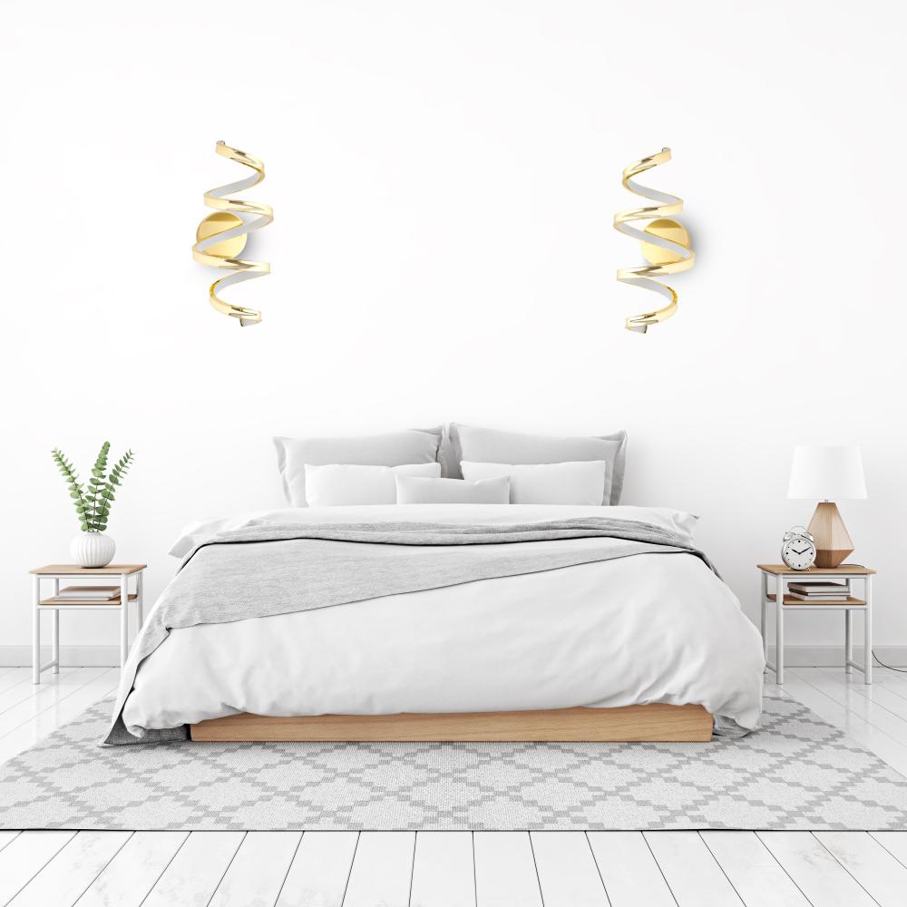 VÄGGLAMPA LED-VÄGGLAMPA SPRING APP827-W Guld