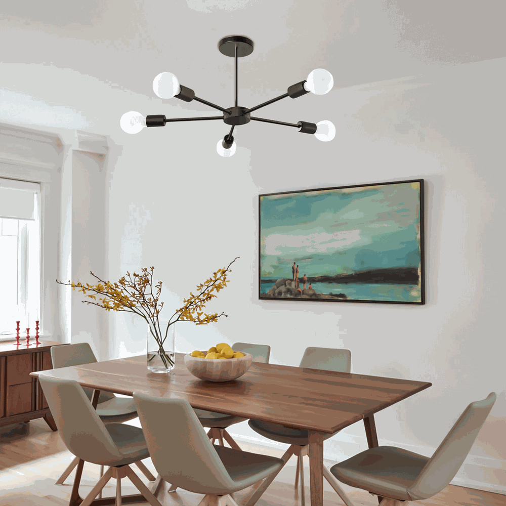 Lampa Pająk 5 APP1024-5CP Czarna