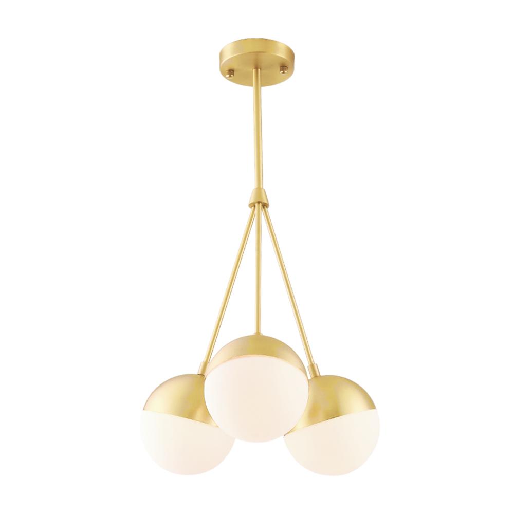 Hängande Lampa Glas Kula Opal APP688-3CP Guld