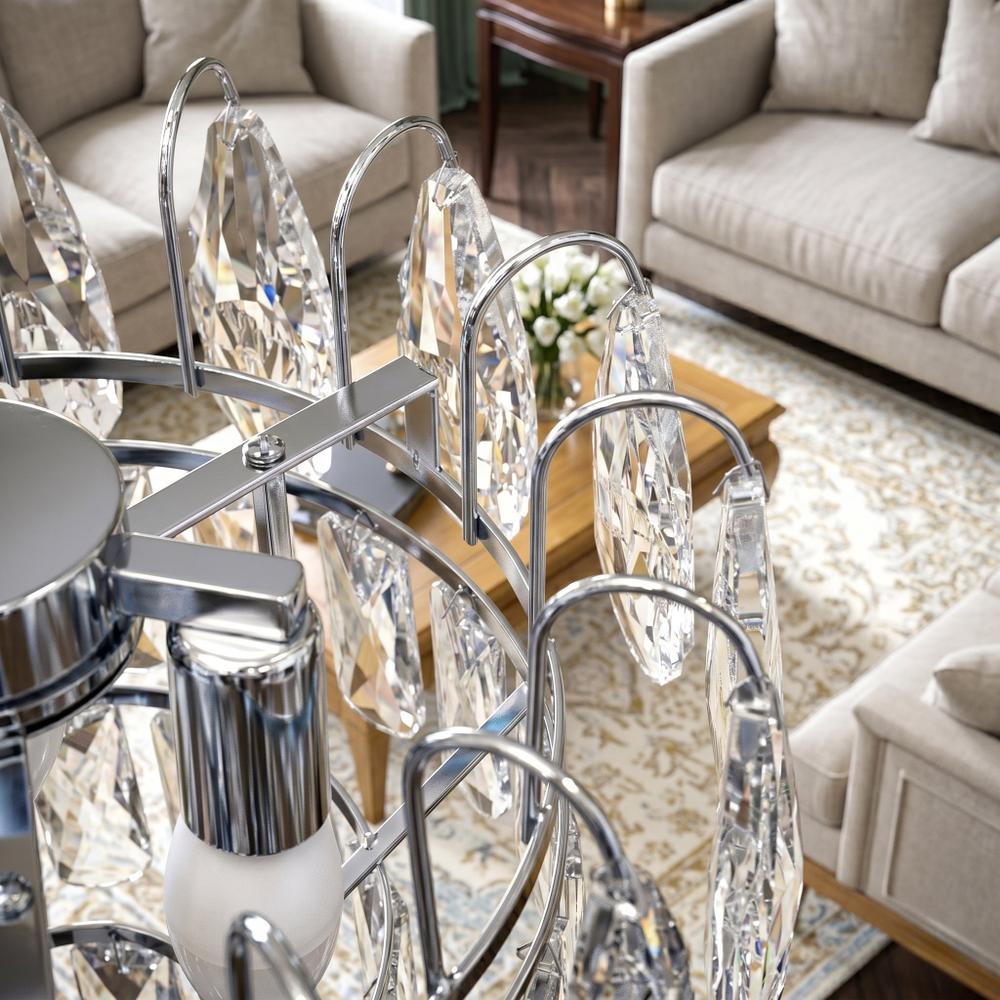 Kristall-pendellampa SWE077-CP 30cm Chrome