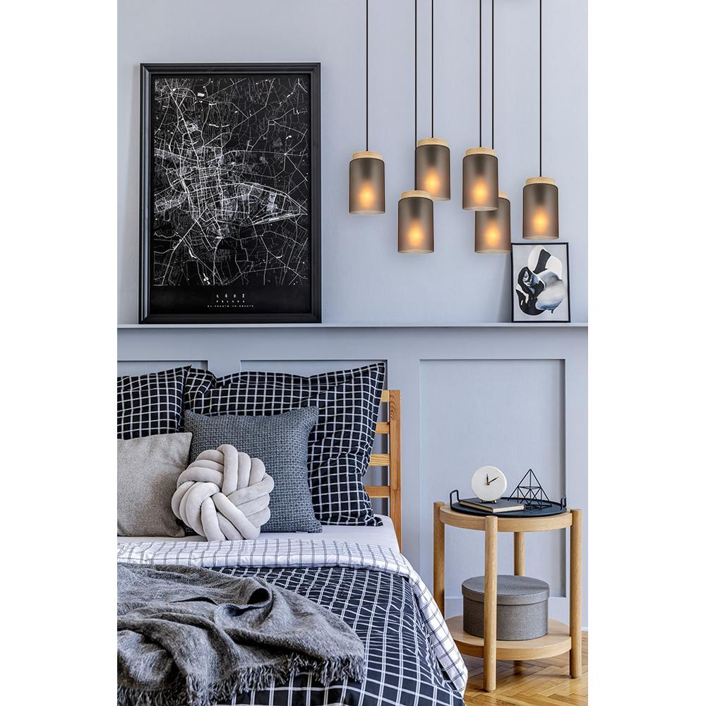 HÄNGLAMPA TAK APP1813-6CP Frosted Grey