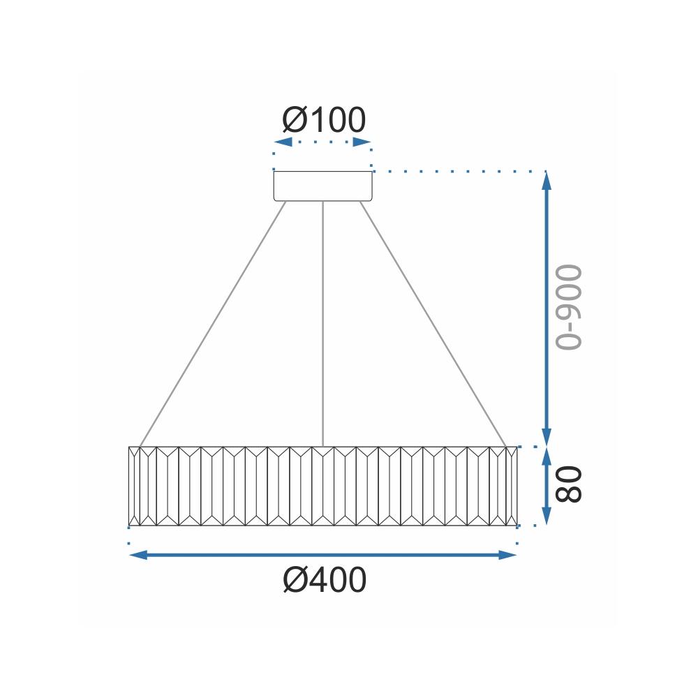 Kristalltaklampa LED APP982-CP