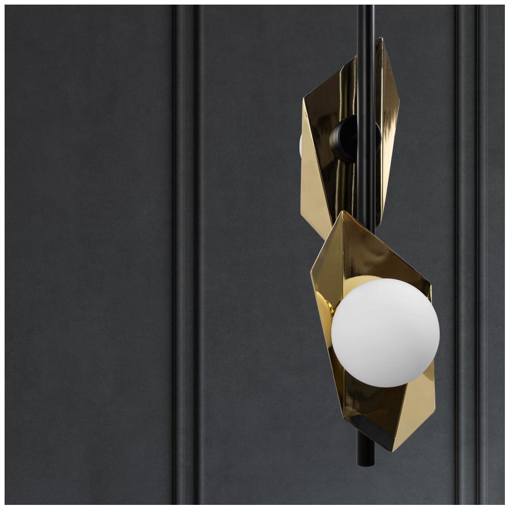 HÄNGENDE TAKLAMPA APP1410-CP SVART/GULD
