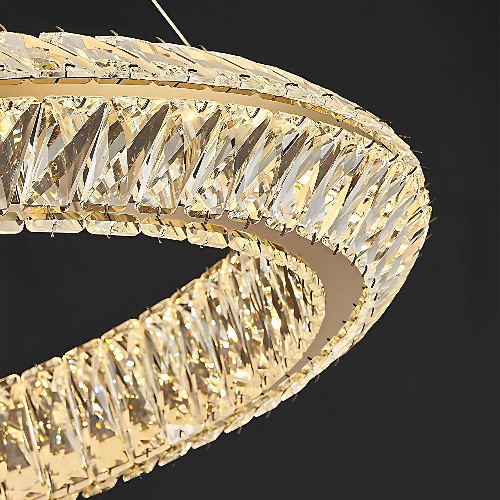HÄNGENDE LED TAKLAMPA APP1769-CP Guld 80 cm