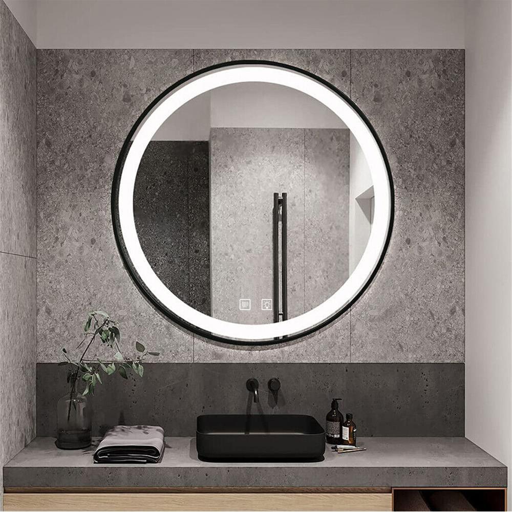 LED-VÄGGSPEGEL 50 cm MMJ Svart
