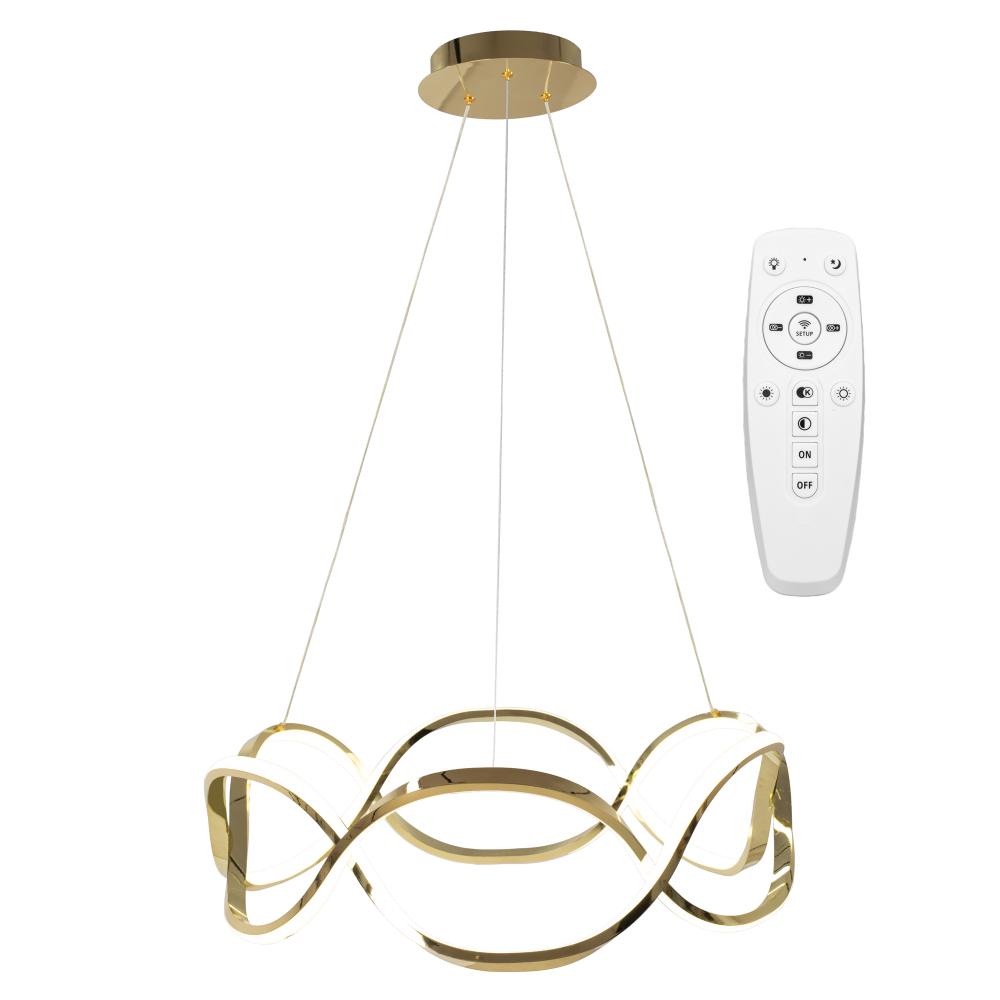Modern taklampa LED + FJÄRRKONTROLL APP800-CP Twist Guld