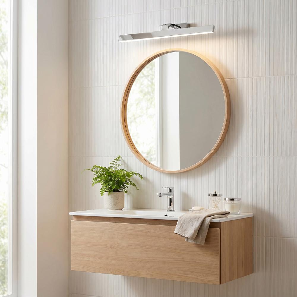 Badrum vägg LED-lampa SWE002-1W 58cm CHROME