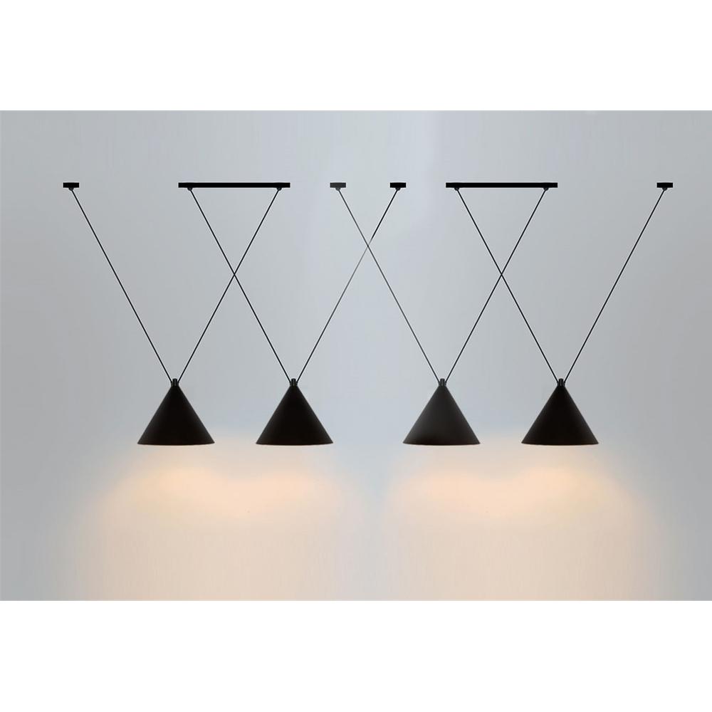 Hängande taklampa i loftstil APP548-2CP Svart