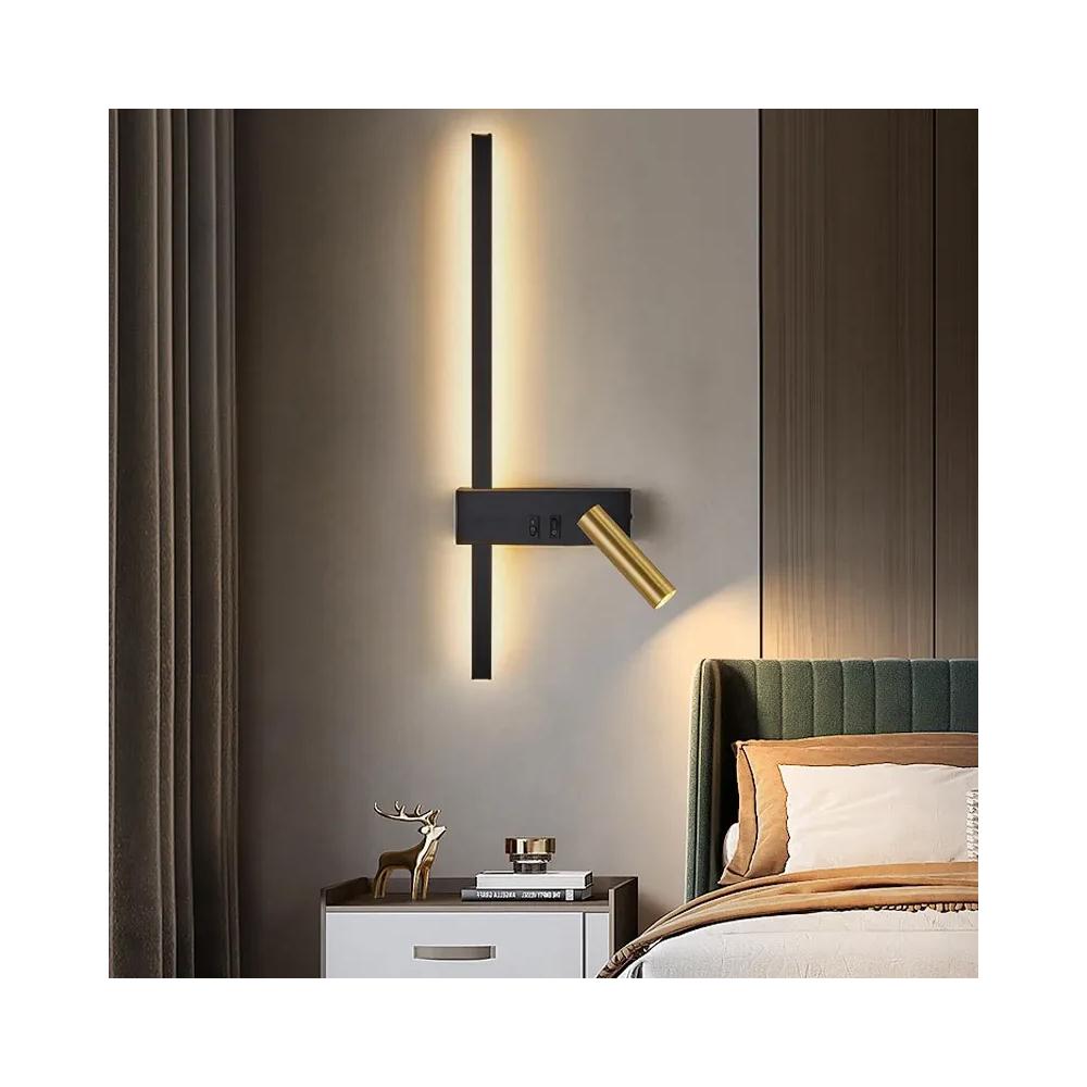 VÄGGLAMPA VÄGGLAMPA APP1439-W HÖGER BLACK GOLD