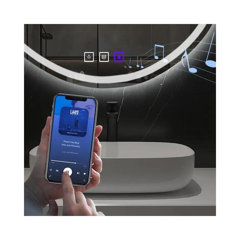 VÄGGSPEGEL LED MED BLUETOOTH-FUNKTION 70x100 cm FOG