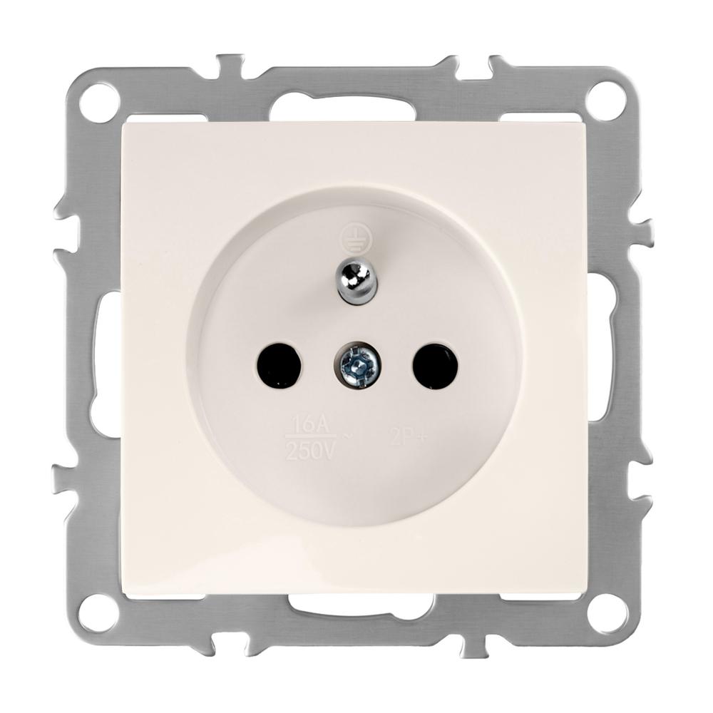 Prise simple avec terre OSTE JHN001-G Beige