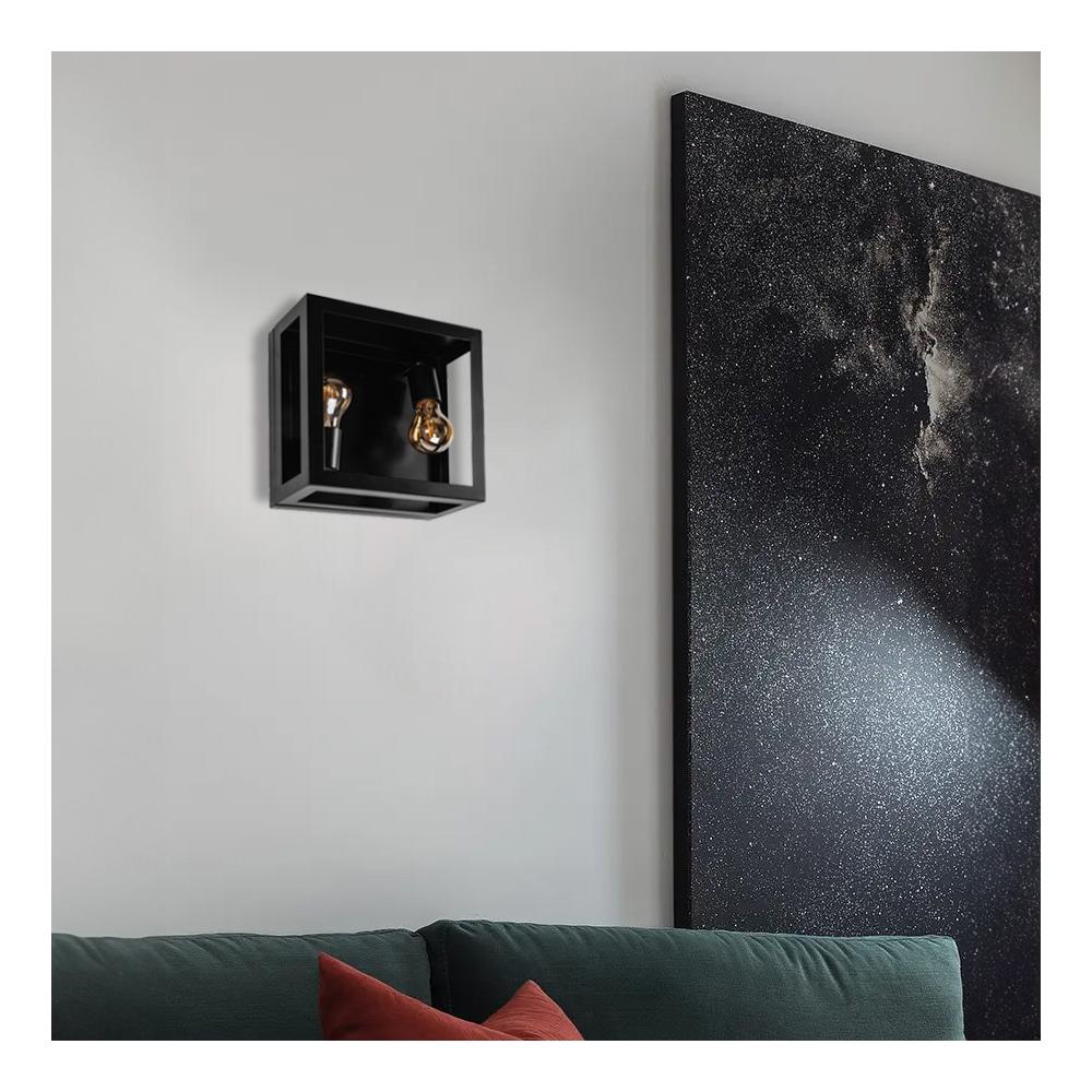 VÄGGLAMPA VÄGGLYKTA APP1305-2W SVART