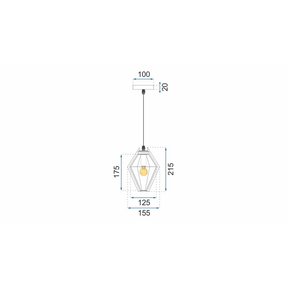 Lampa Sufitowa Wisząca Diament APP450-1CP Koralowa