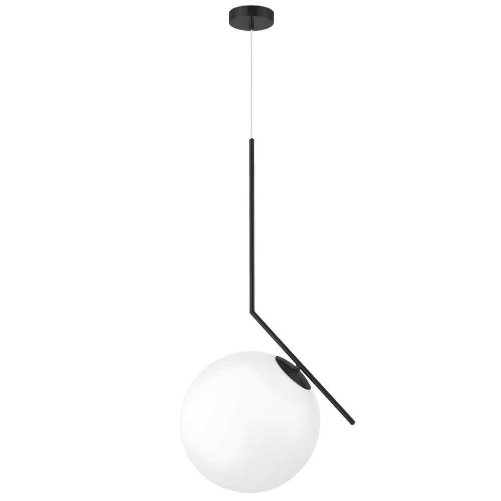 Taklampa Hängande Glasglob G107-1W Svart Vit