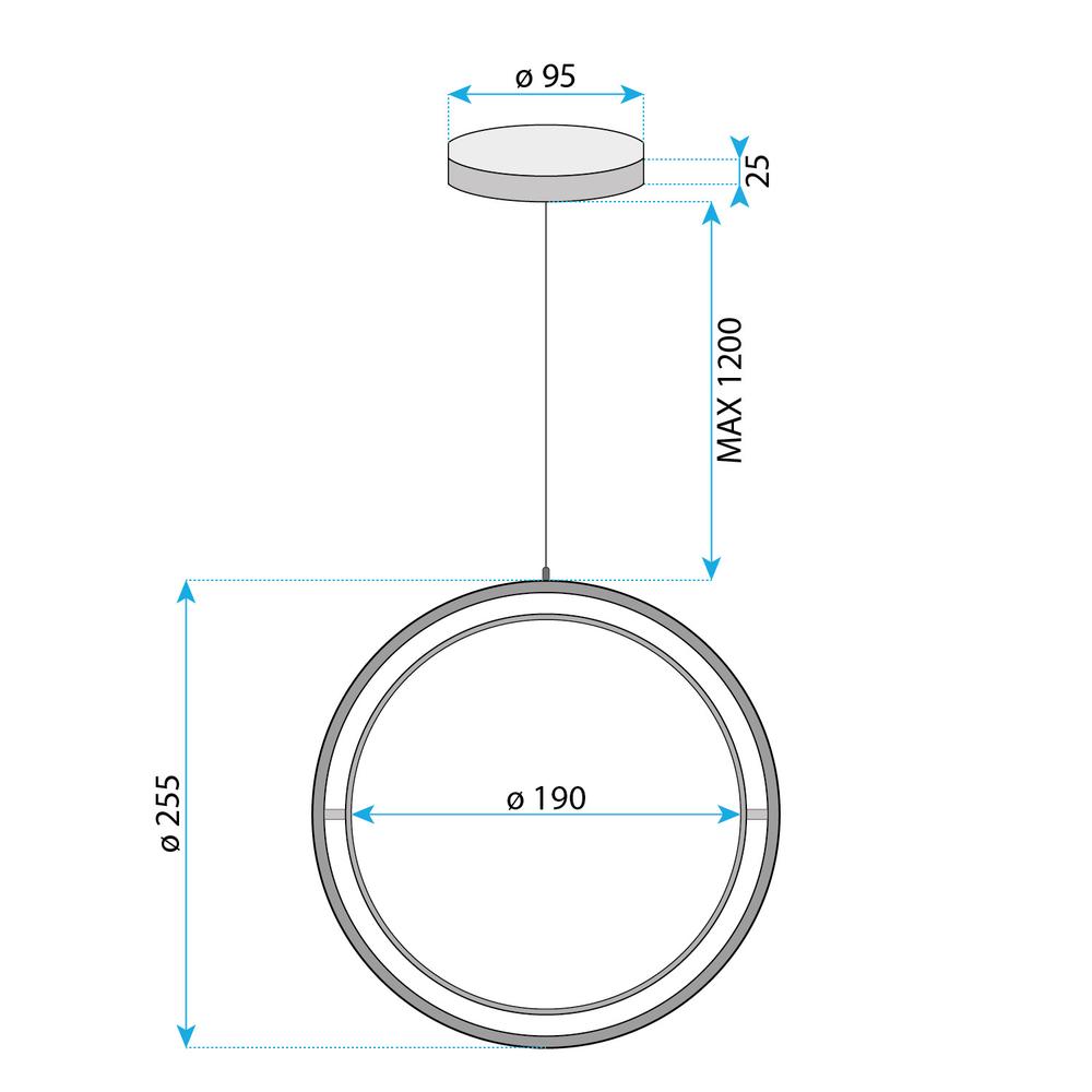 HÄNGLAMPA LED APP1790-CP Svart