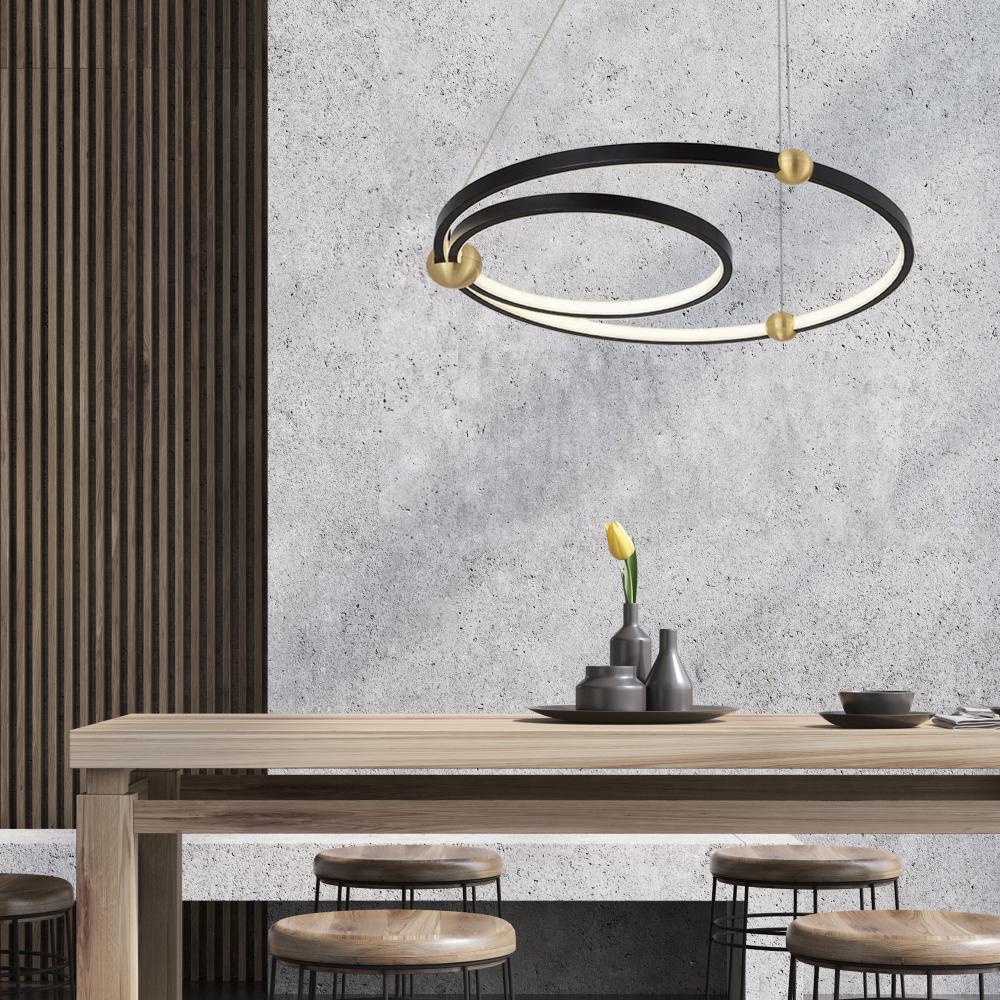 Ring LED-lampa + fjärrkontroll APP692-30-50 Svart