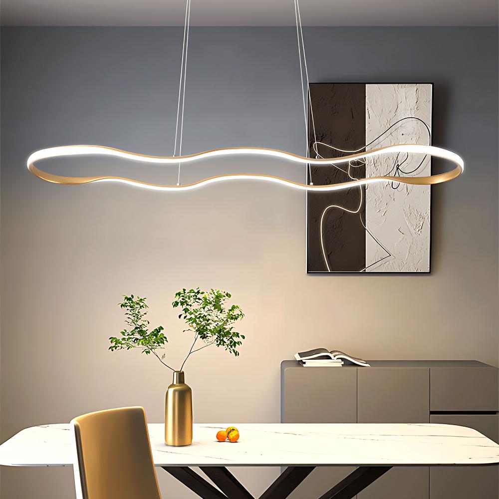 TAKLAMPA HÄNGANDE LED LHJ027-CP 100cm Guld