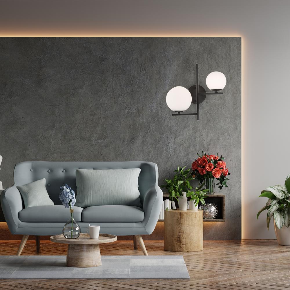 VÄGGLAMPA VÄGGLAMPA APP1170-2W Svart
