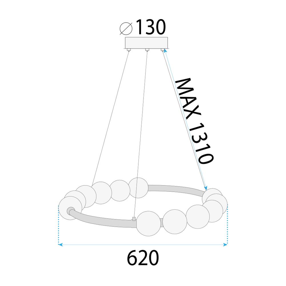 Hängande LED-lampa APP1553-CP Guld