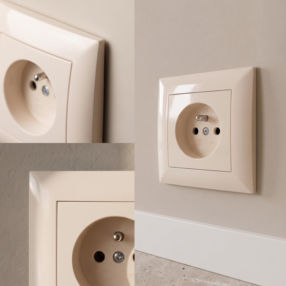 Marco simple para enchufes OSTE JNH013-1F Beige