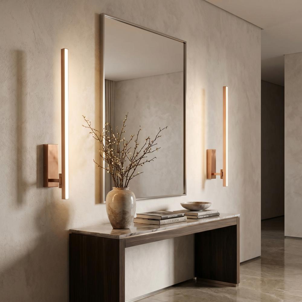 Badrum vägg LED-lampa SWE039-1W 80cm BRUSH COPPER