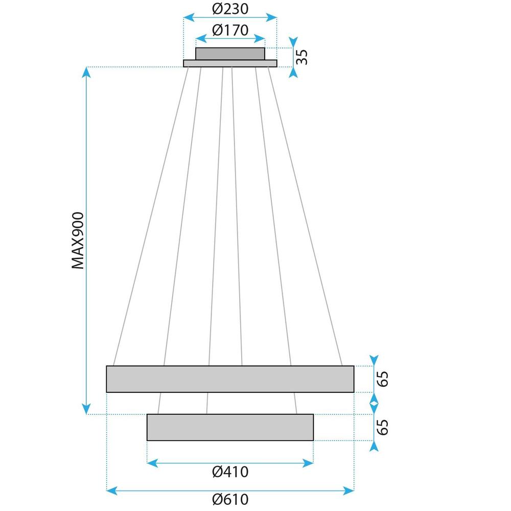 HÄNGLAMPA LED G043-2CP GULD
