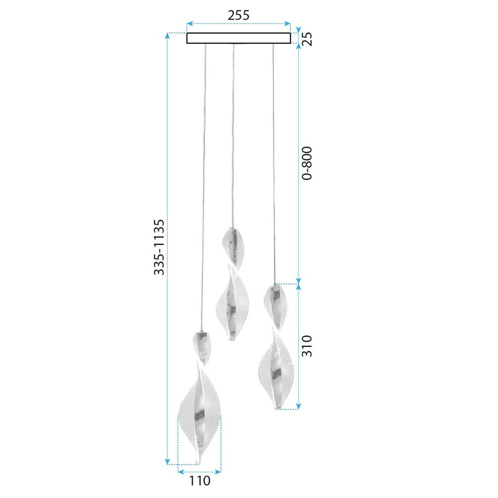 HÄNGLAMPA LED G028-3CP GULD