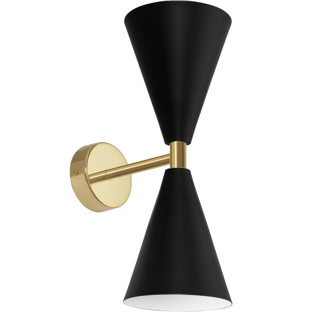 VÄGGLAMPA VÄGGSPIOT APP1140-2W Svart-guld