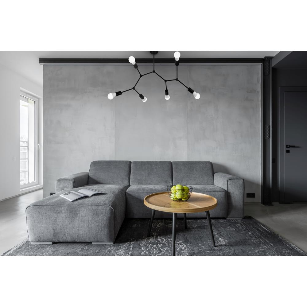 KLASISK TAKLAMPA METALL LOFT APP737-6C Svart