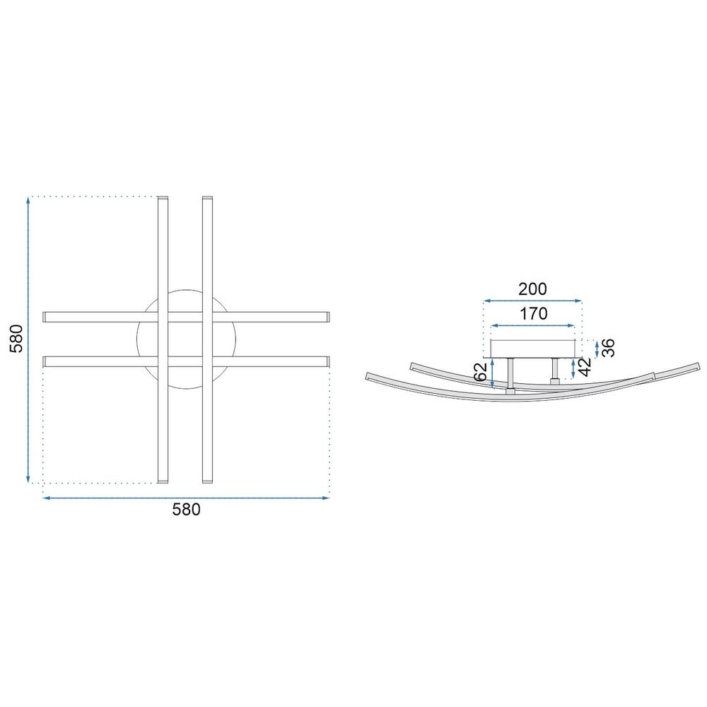 Modern LED-takplafond APP398-C