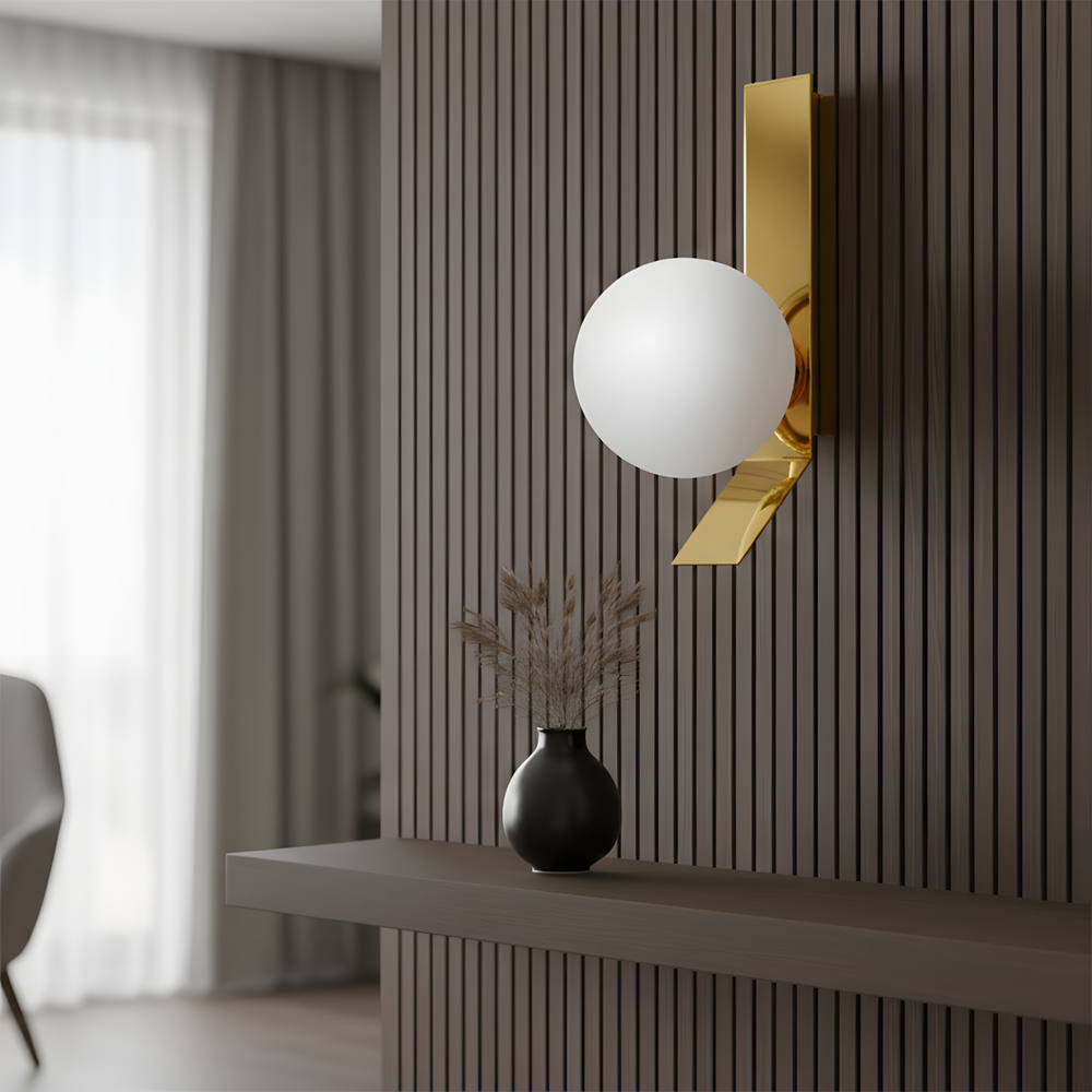 Vägglampa APP1758-1W Guld/Vit