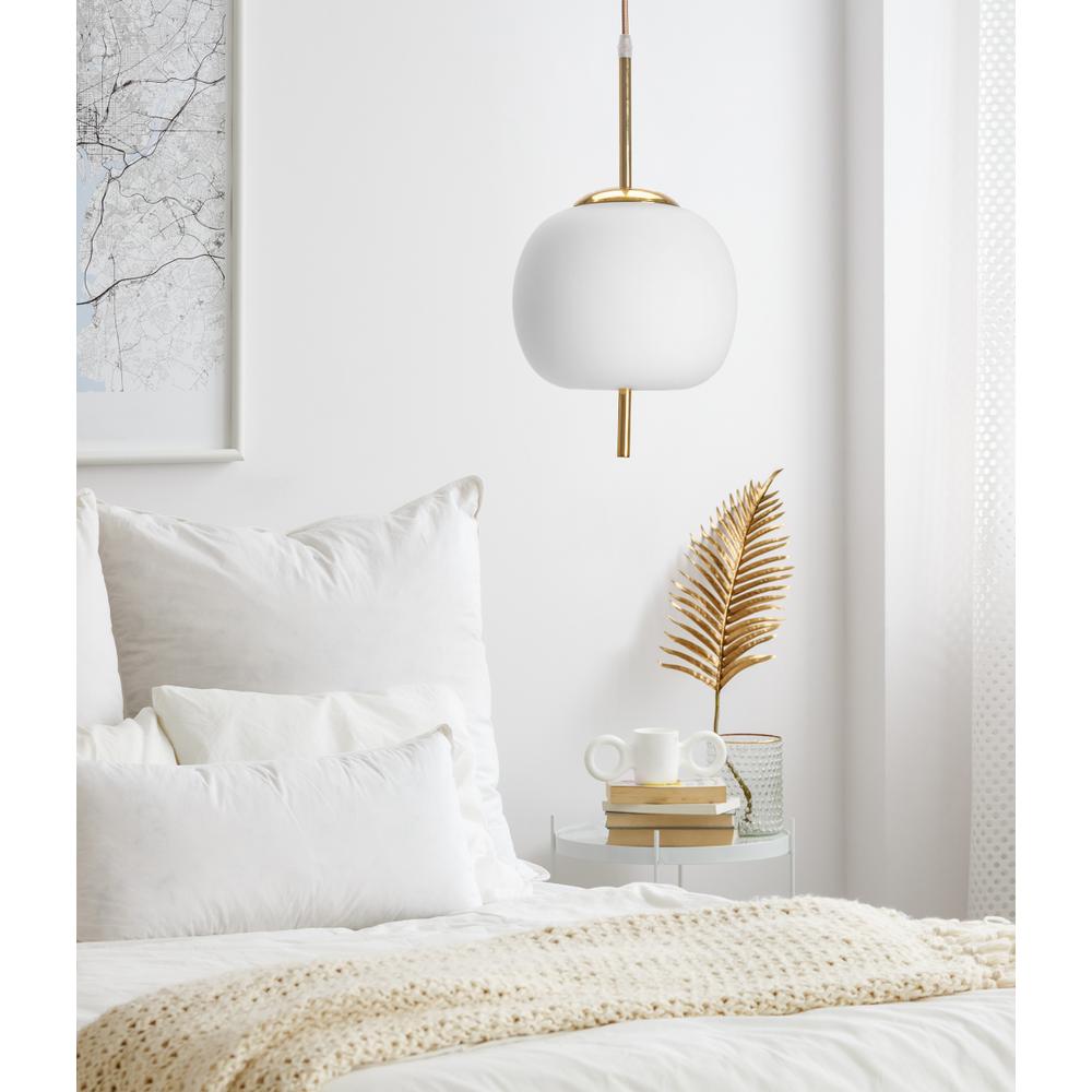 Taklampa i glas, hängande kula APP669-1CP, guld