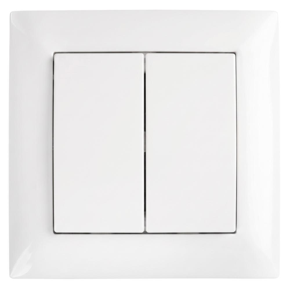 Interruptor Doble con Marco OSTE JNH007-W WHITE