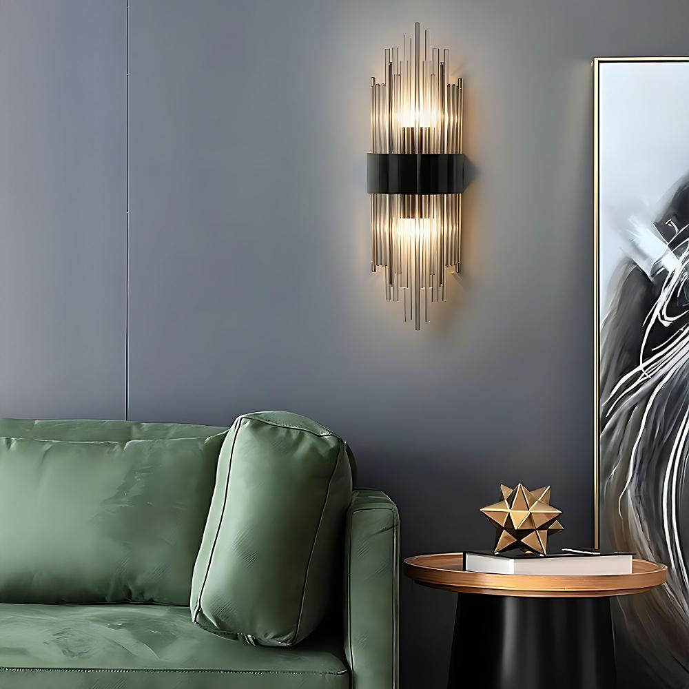 VÄGGLAMPA APP1760-1W Svart/Grå