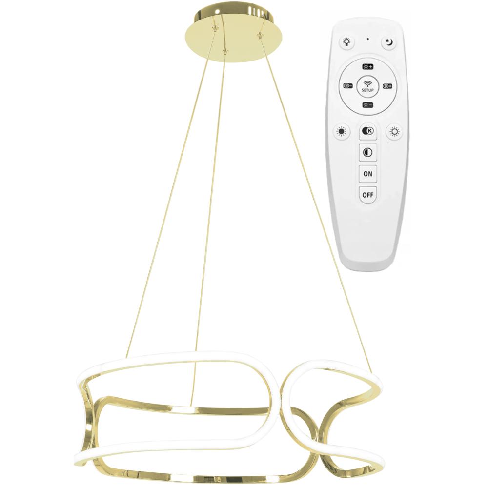 TAKLAMPA MED FJÄRRKONTROLL PLAFOND LED APP791-CP TRIO Guld
