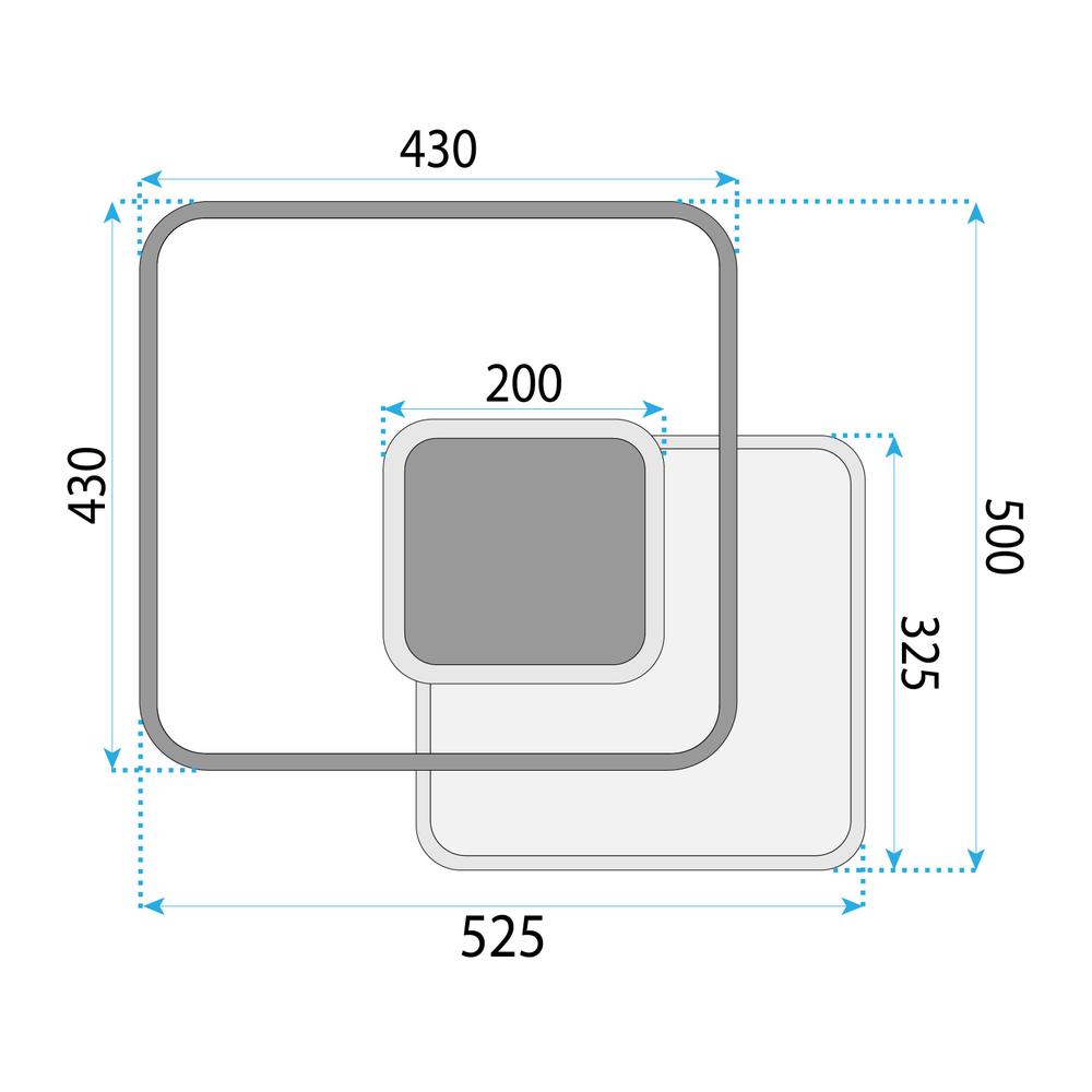 Taklampa LHJ079-C LED-plafond SVART