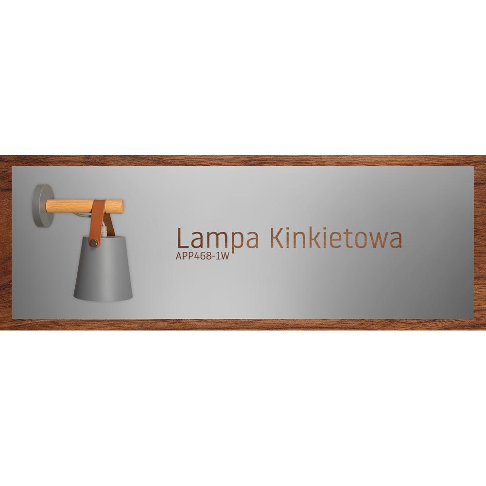 Vägglampa Metall med Rem Grå APP468-1W GREY