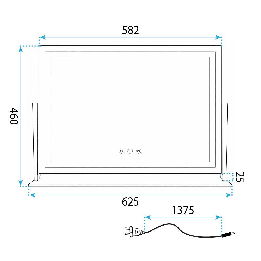 Spegel LED Studio L.Gold 58x45