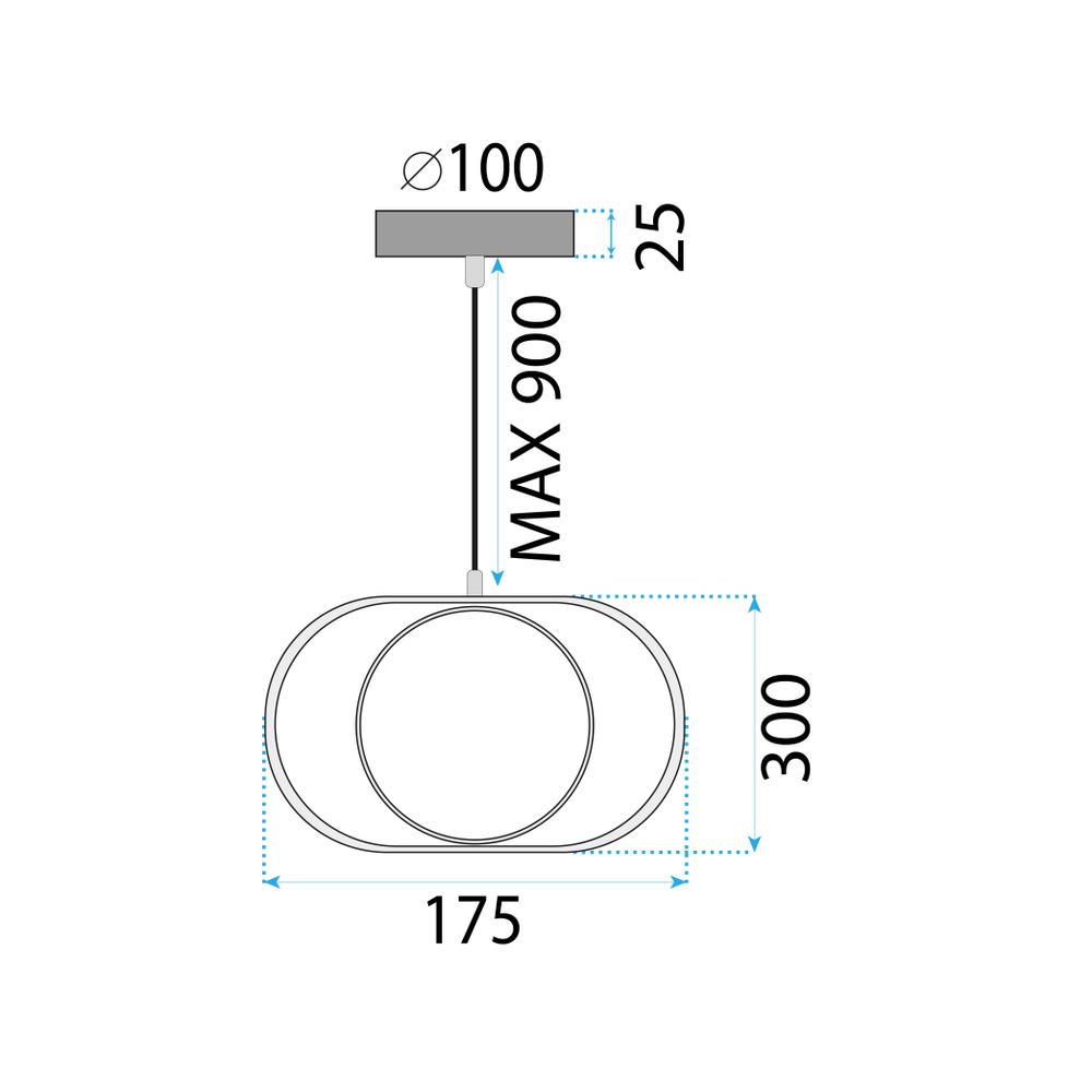 Hängande LED-lampa APP1555-CP Guld