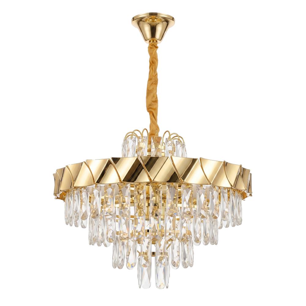 Kristall-pendellampa SWE076-CP 50cm GOLD