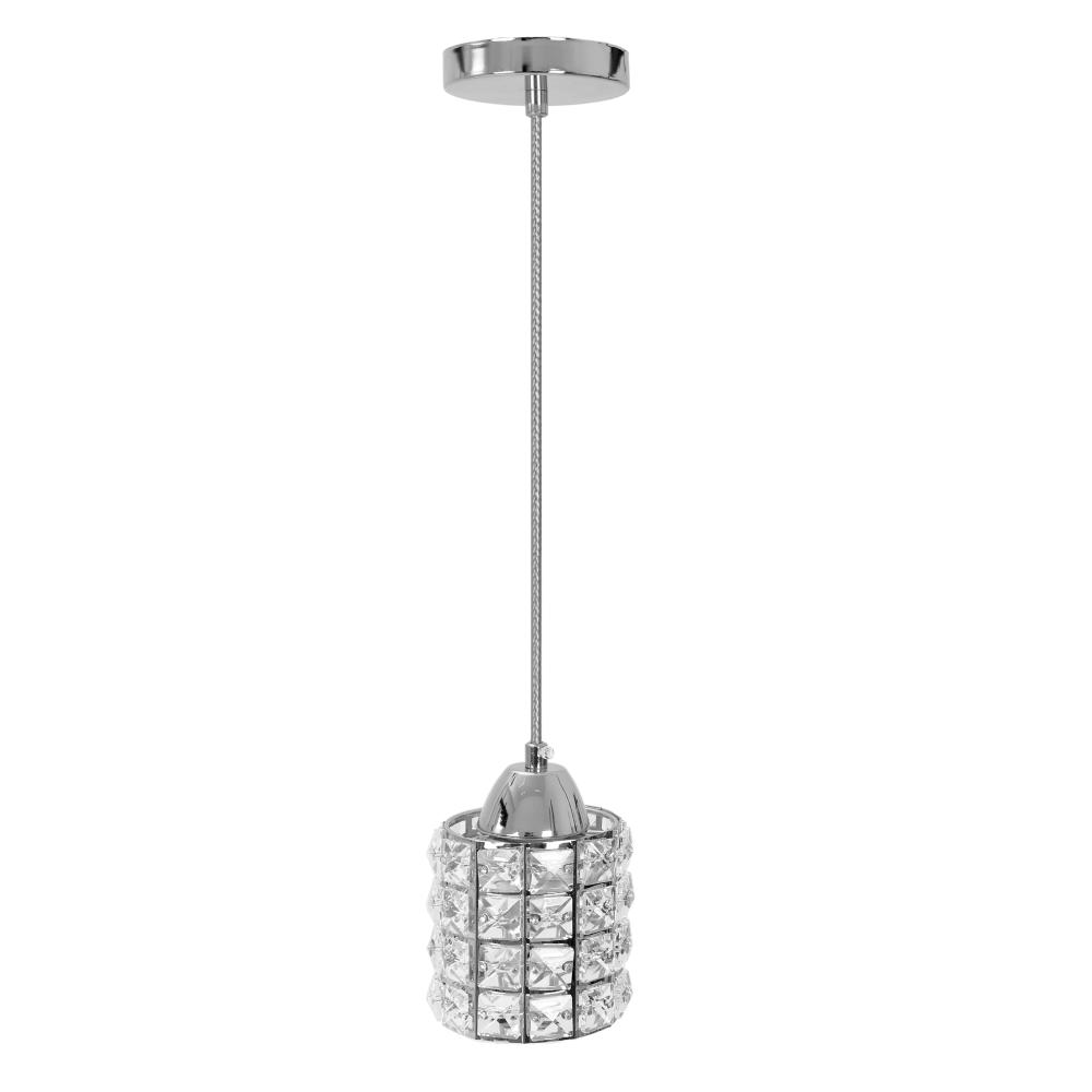 Taklampa Kristall APP727-1CP Silver